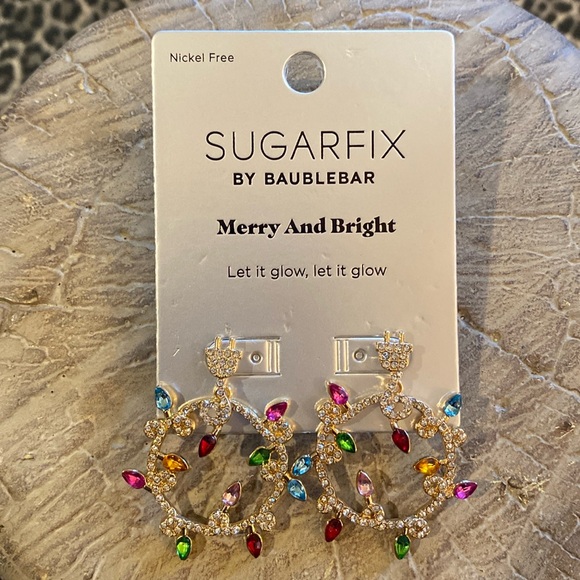 SUGARFIX BaubleBar Merry and Bright
Wreath Lights Earrings Christmas NWT - Picture 3 of 7